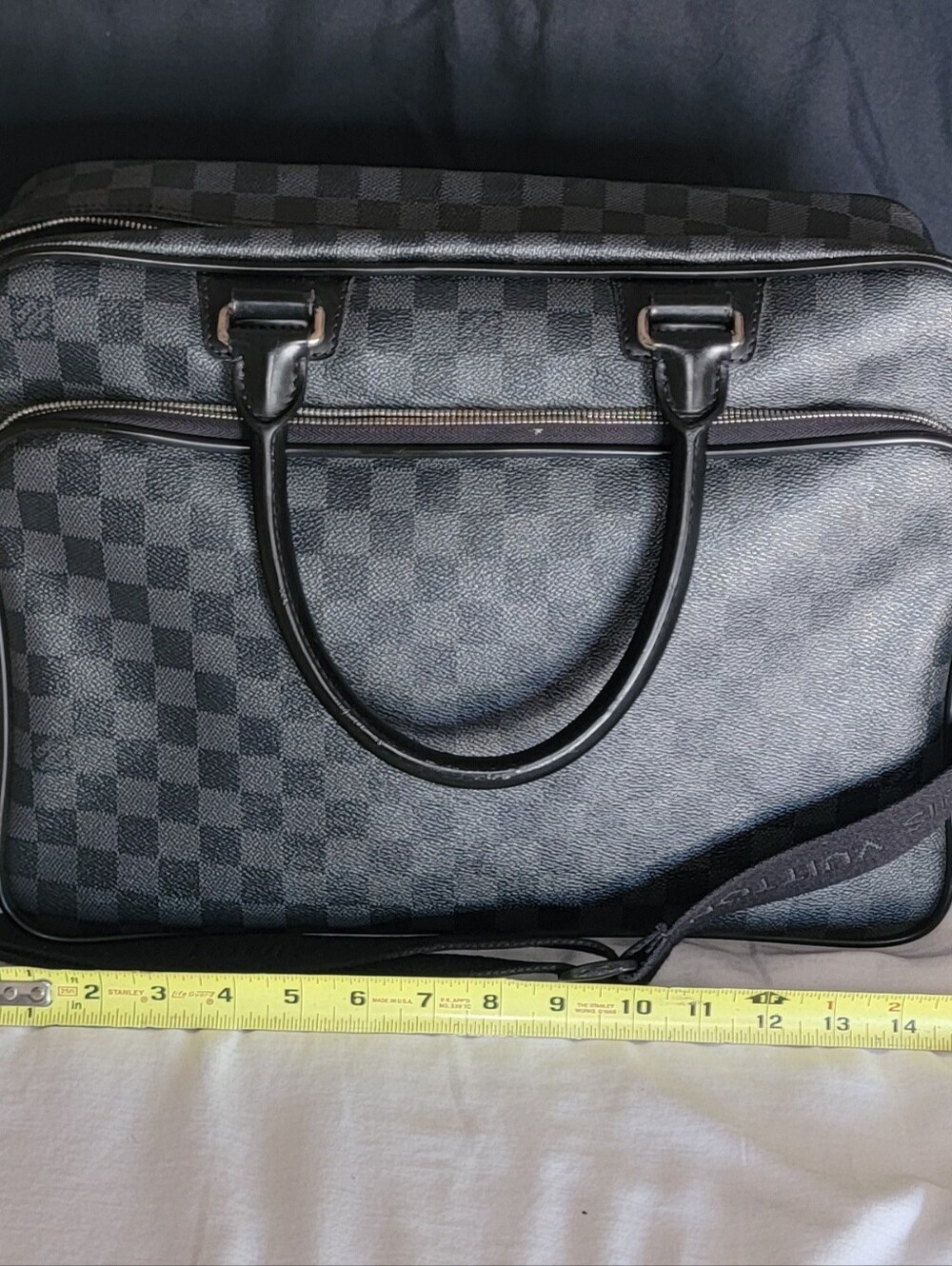 Authentic Louis Vuitton Black Checkered Travel Bag - Picture 7 of 16